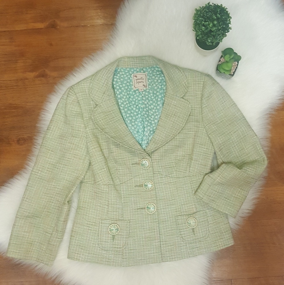Nanette Lepore Green Blazer Size 6